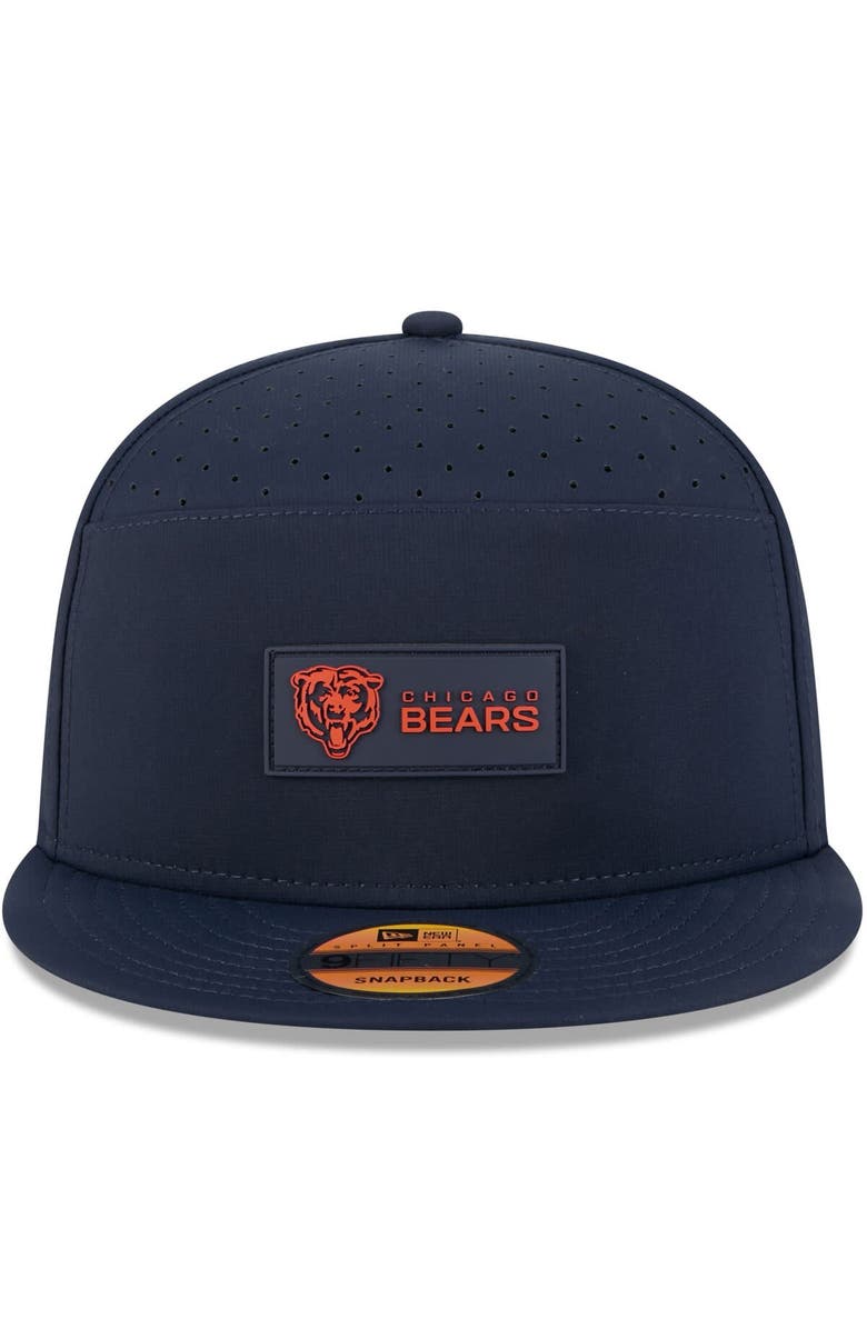 New Era Men's New Era Navy Chicago Bears 2025 Sideline Split Panel 9FIFTY Snapback Hat, Alternate, color, Navy