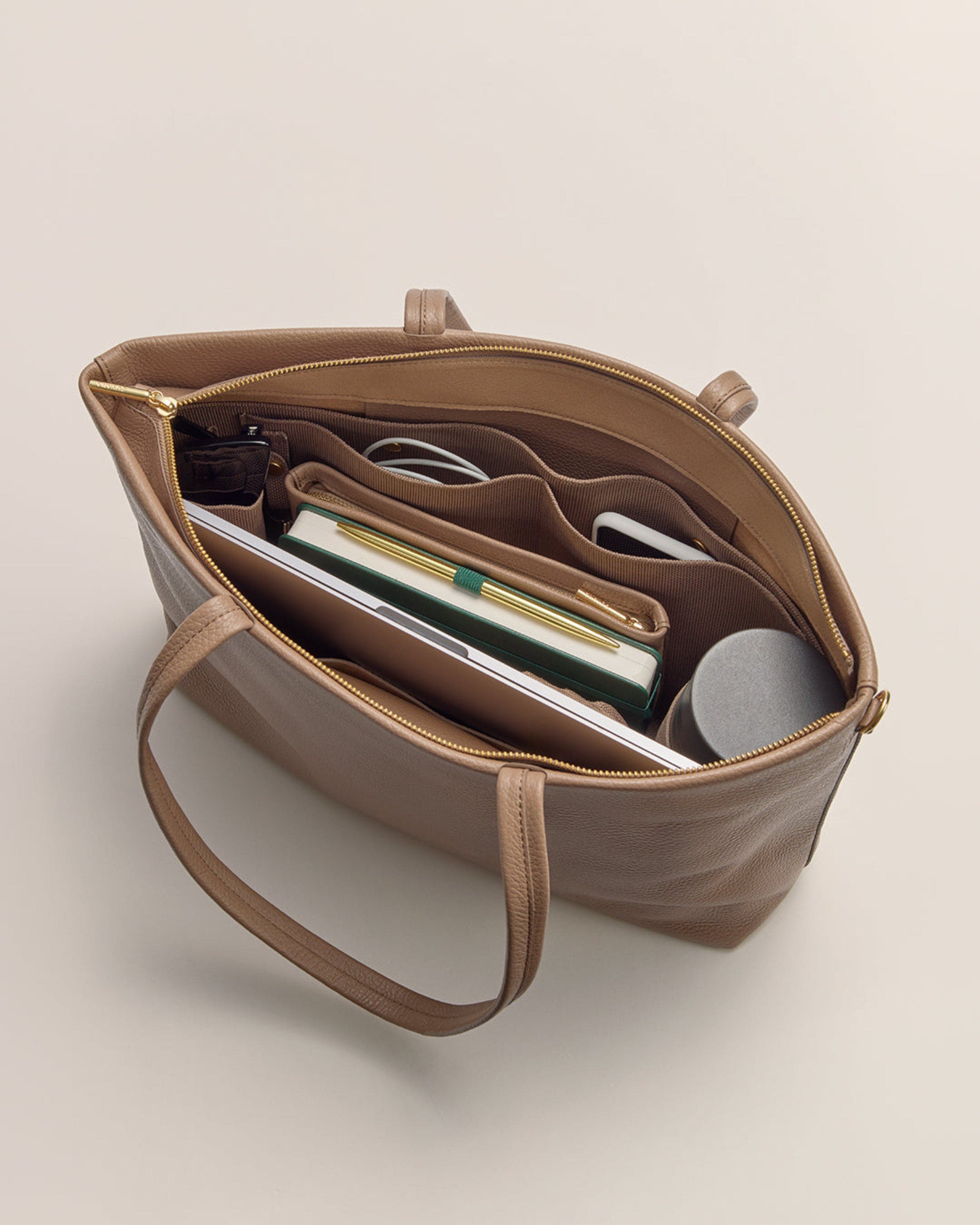 Small Easy Tote Insert, Alternate, color, Cappuccino