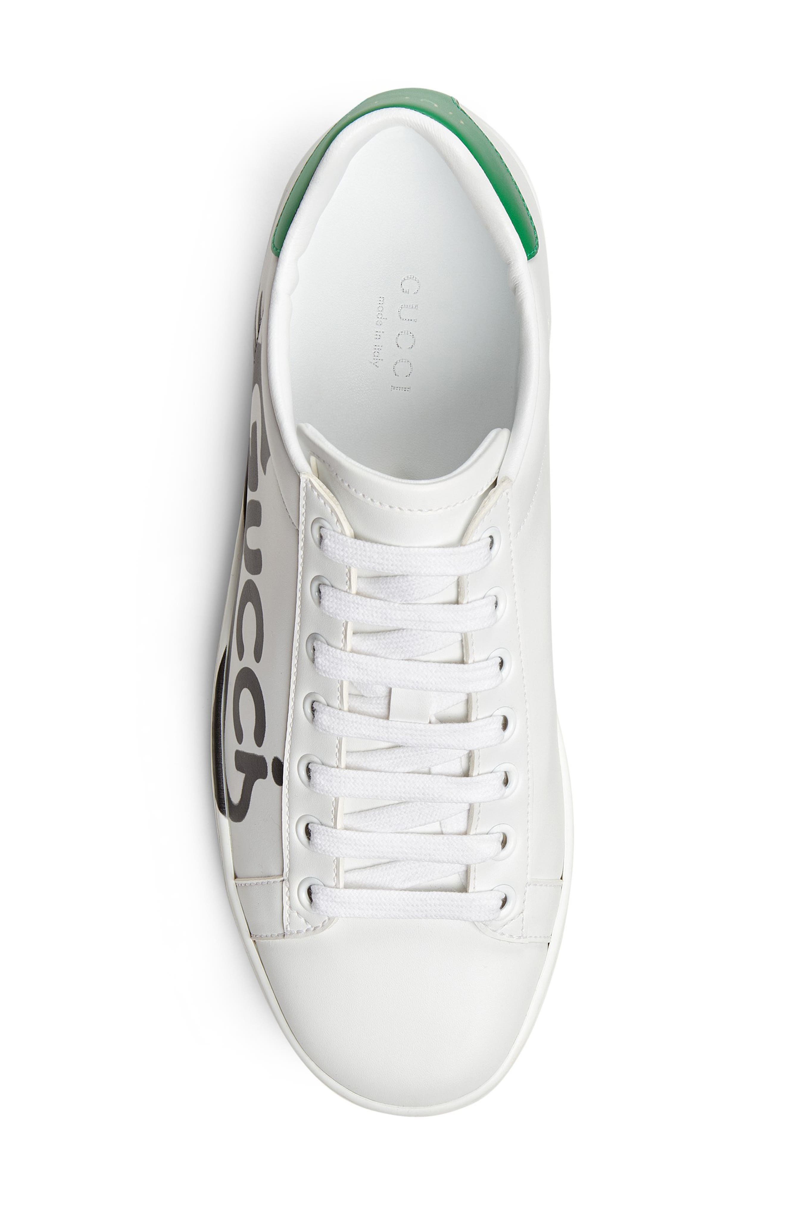 Gucci Ace Cat Logo Low Top Sneaker, Alternate, color, 