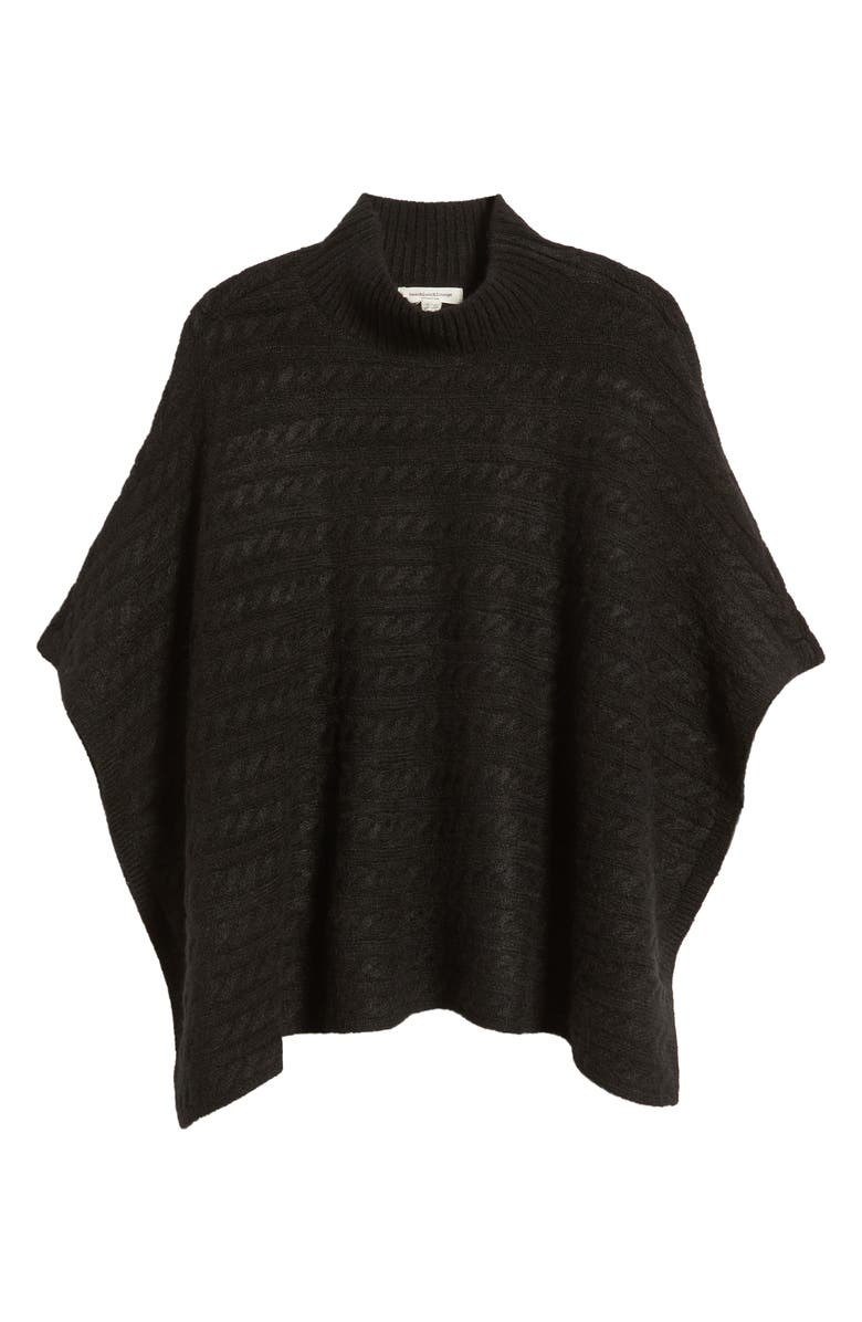 beachlunchlounge Sinclaire Cable Knit Poncho, Alternate, color,