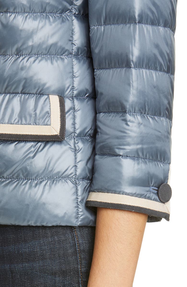 Herno Classic Grosgrain Trim Down Puffer Jacket, Alternate, color, 