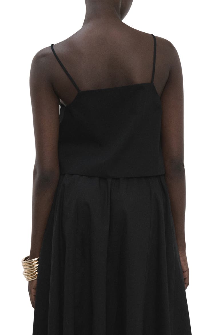 Cotton Crop Camisole, Alternate, color, BLACK