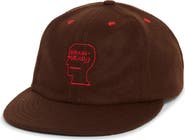 Brain Dead Embroidered Logohead Wool Blend Flannel Adjustable Baseball Cap