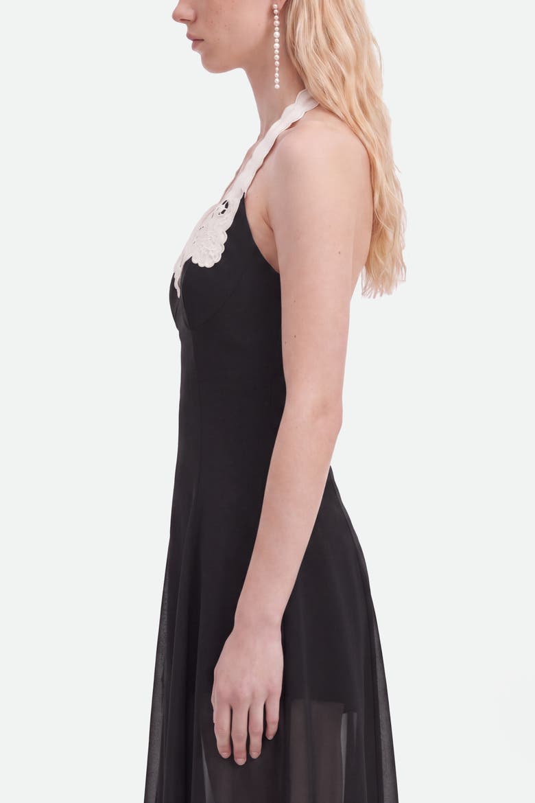 Embroidery Detail Maxi Dress, Alternate, color, Black