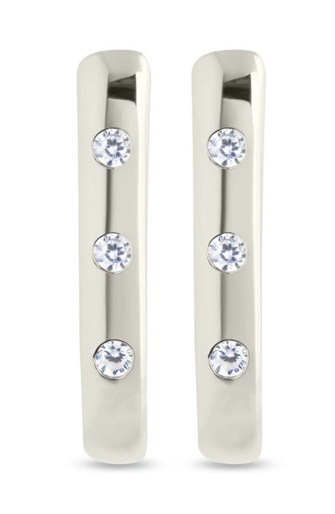 Casey Cubic Zirconia Rectangular Hoop Earrings