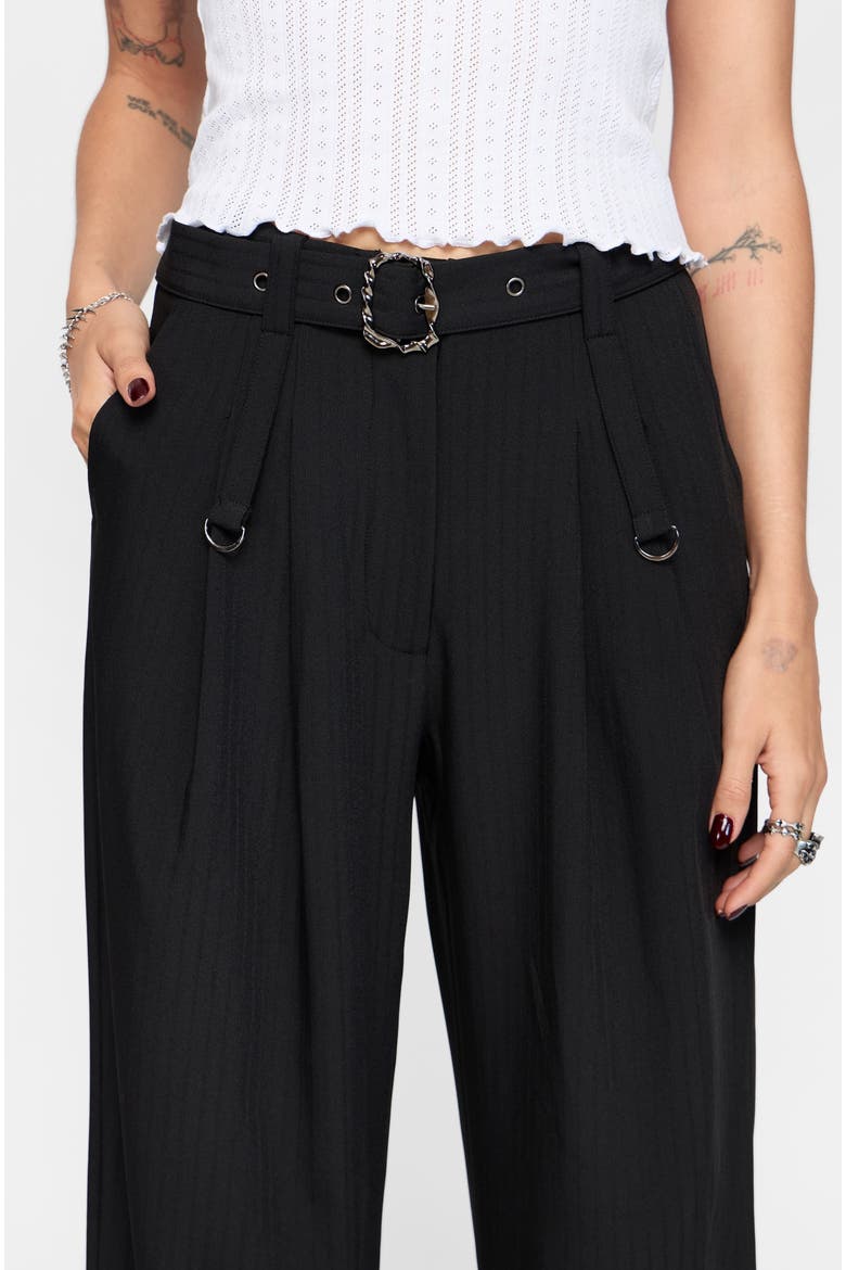 Thalia Tailored Wide Leg Trousers, Alternate, color, Charcoal