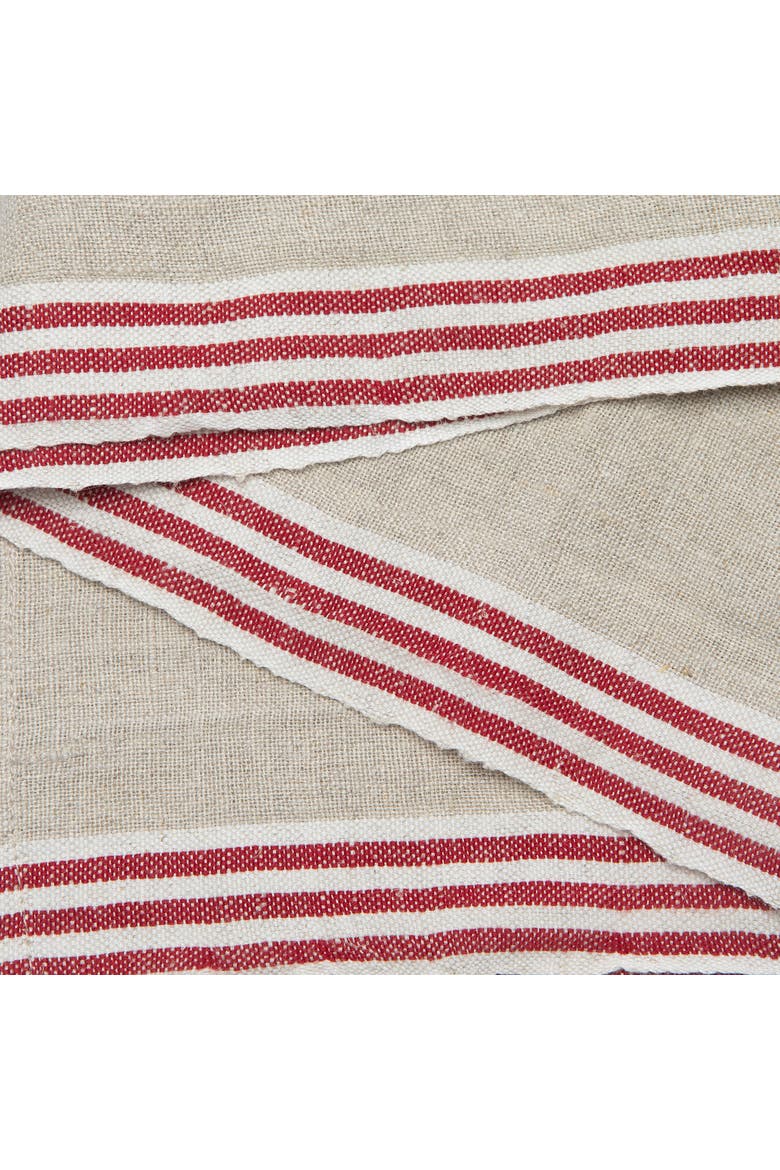 Alsace Napkins - Set of 4, Alternate, color, Natural, Red 20" x 20"