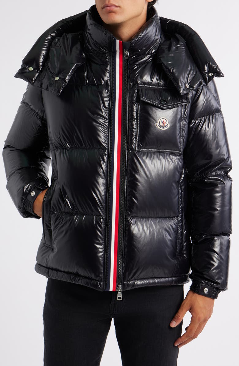 Moncler Montbeliard Short Down Jacket, Alternate, color, Black
