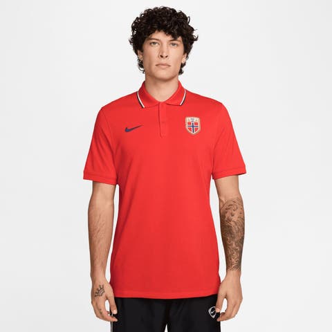 Men's Nike Red Norway National Team Dri-FIT Polo
