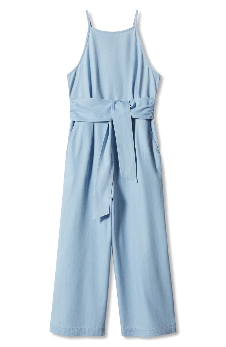 MANGO Tie Detail Jumpsuit, Alternate, color,