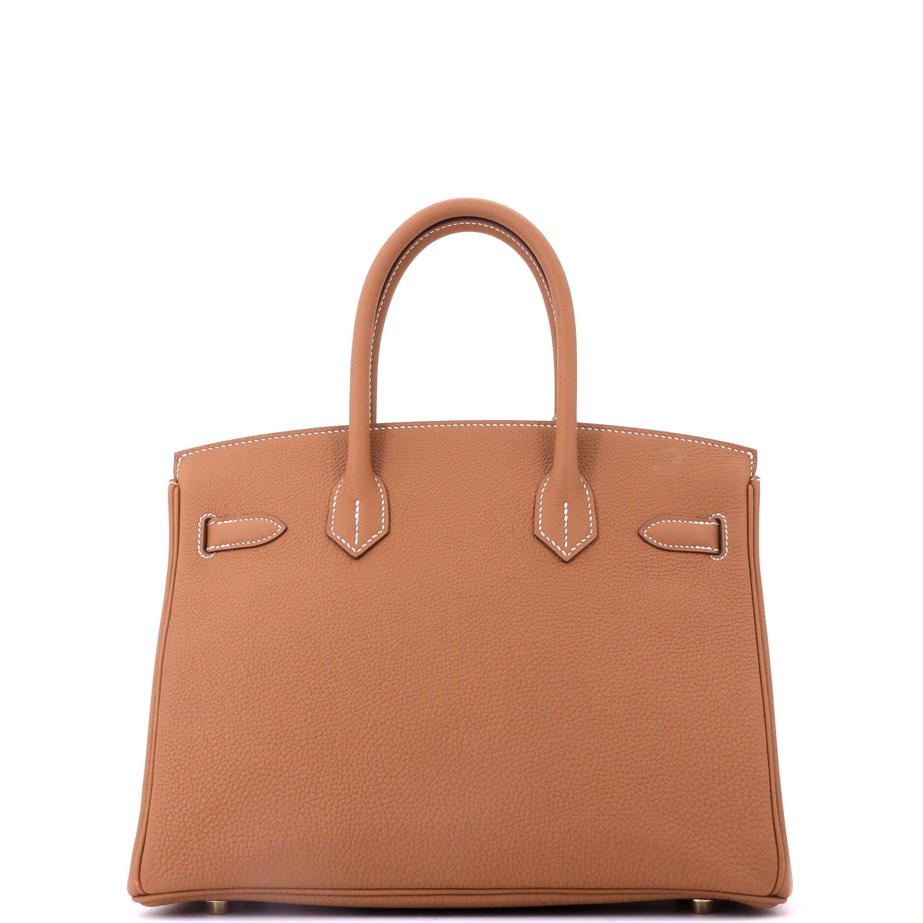 Pre-Owned Hermes Birkin Handbag Brown Togo with Gold Hardware 30, Alternate, color, Gold