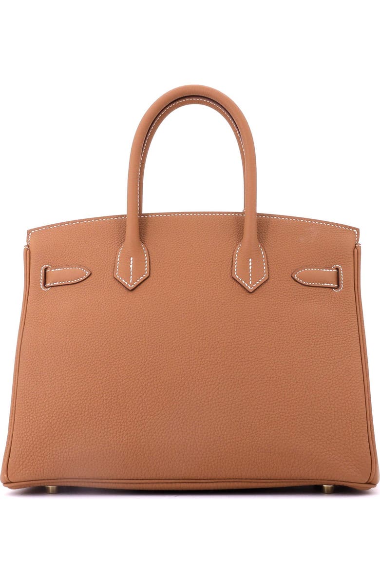 Pre-Owned Hermes Birkin Handbag Brown Togo with Gold Hardware 30, Alternate, color, Gold