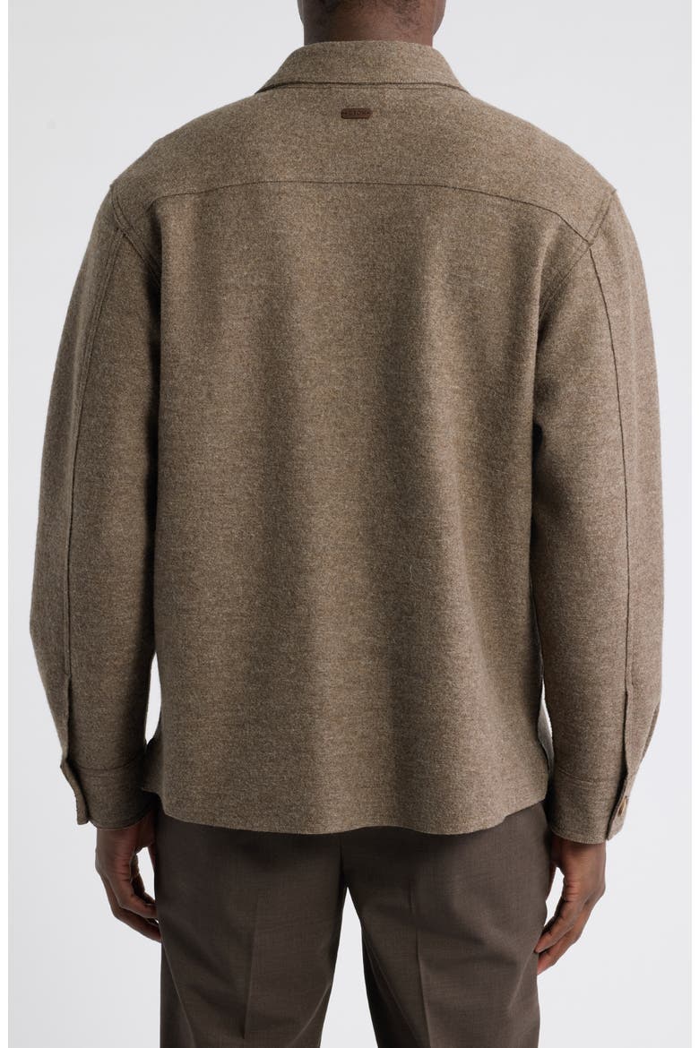 Boiled Wool Shirt Jacket, Main, color, MEDIUM BROWN