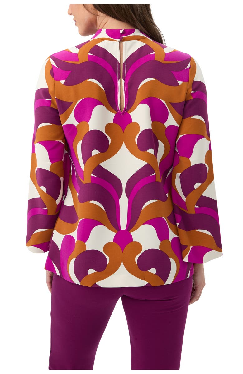 Trina Turk Nyssa High Neck Pritnted Top, Alternate, color, Multi