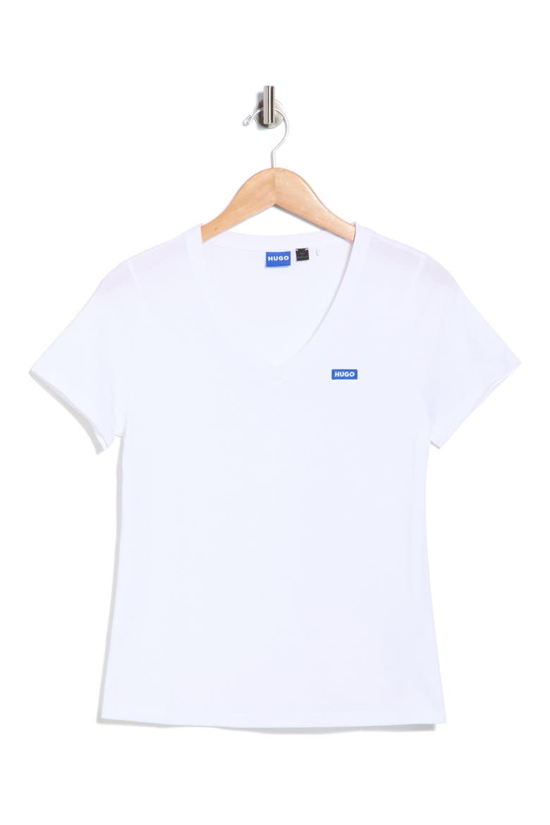 Classic V-Neck Cotton T-Shirt, Alternate, color, WHITE