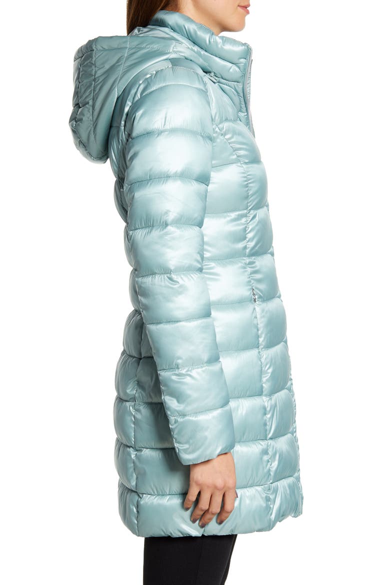 Three-Quarter Packable Puffer Jacket, Alternate, color, SEAFOAM