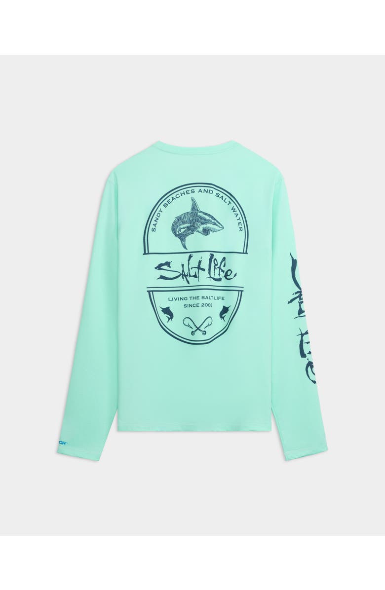 Salt Life Salt Water Perforated Tee, Alternate, color, Glass