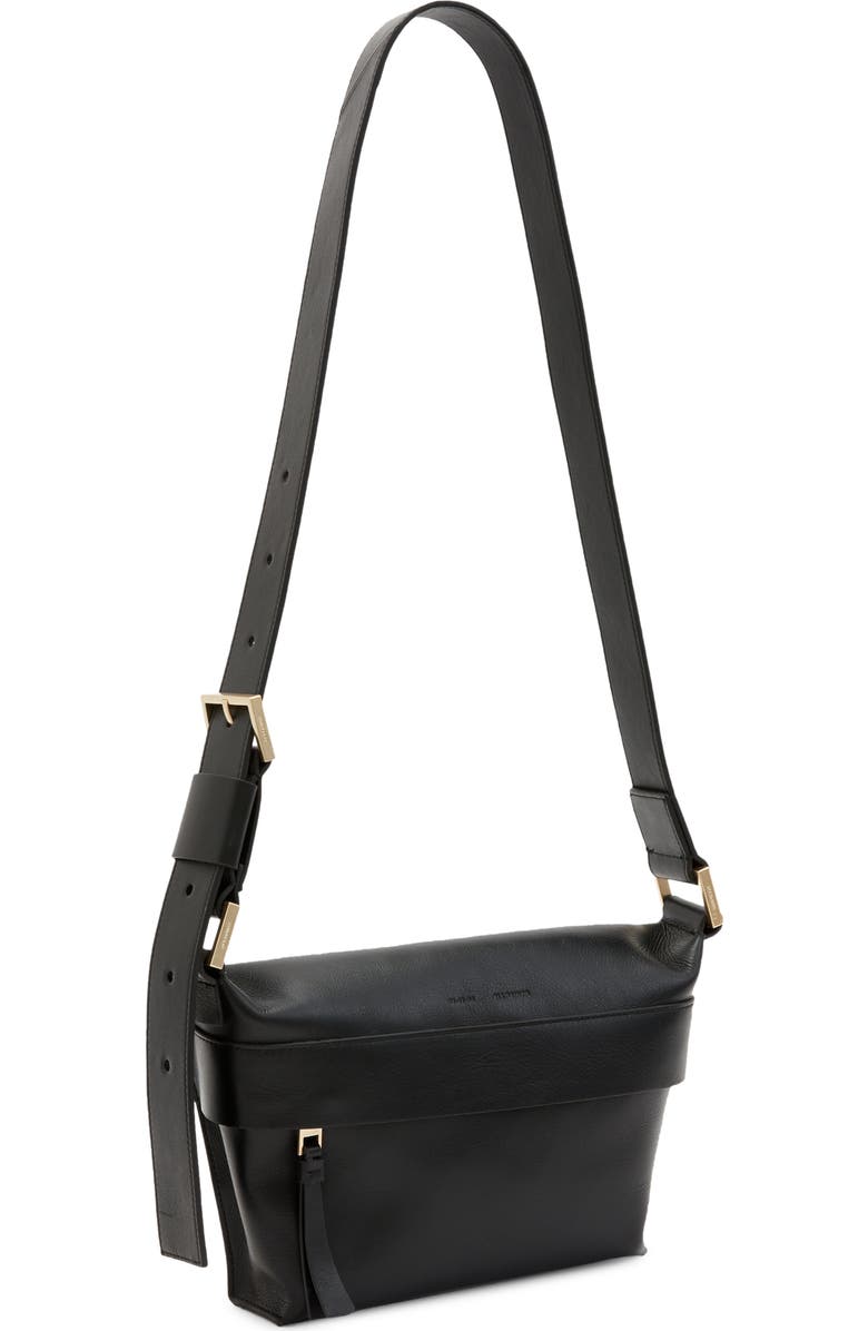 AllSaints Colette Leather Crossbody Bag, Alternate, color,