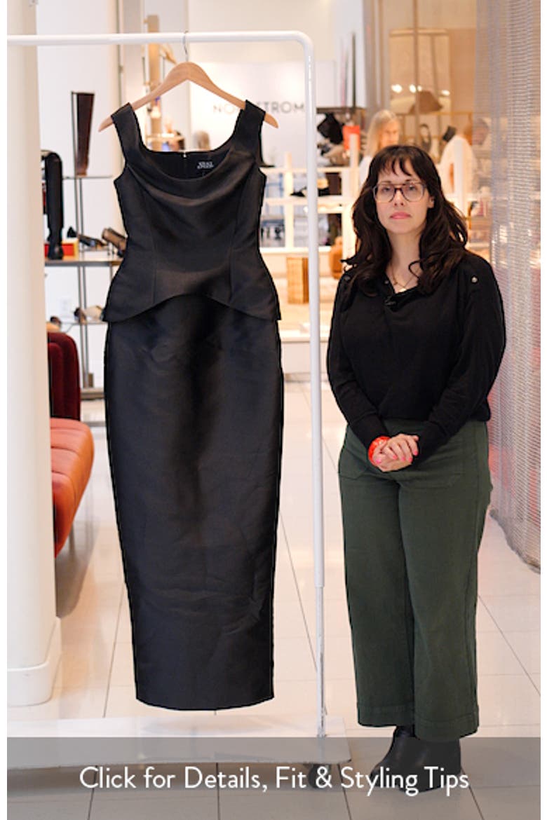 Pieta Cap Sleeve Peplum Gown video