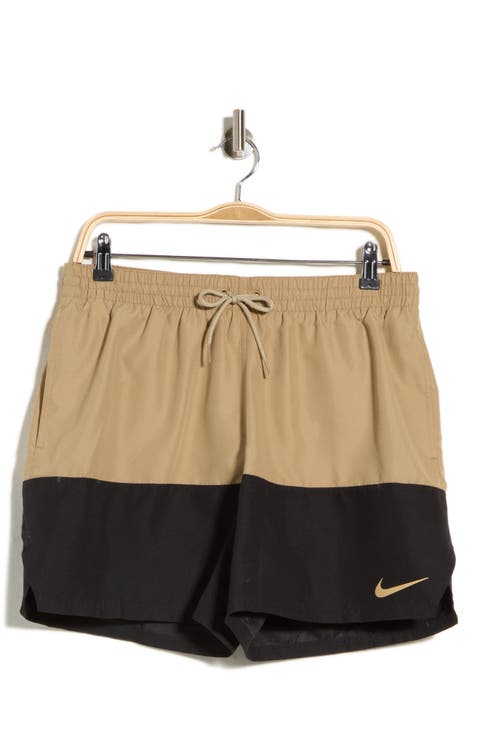 Colorblock Drawstring Volley Shorts