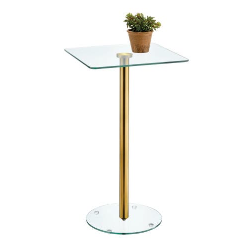 Idesign Square Drink Table In Transparent