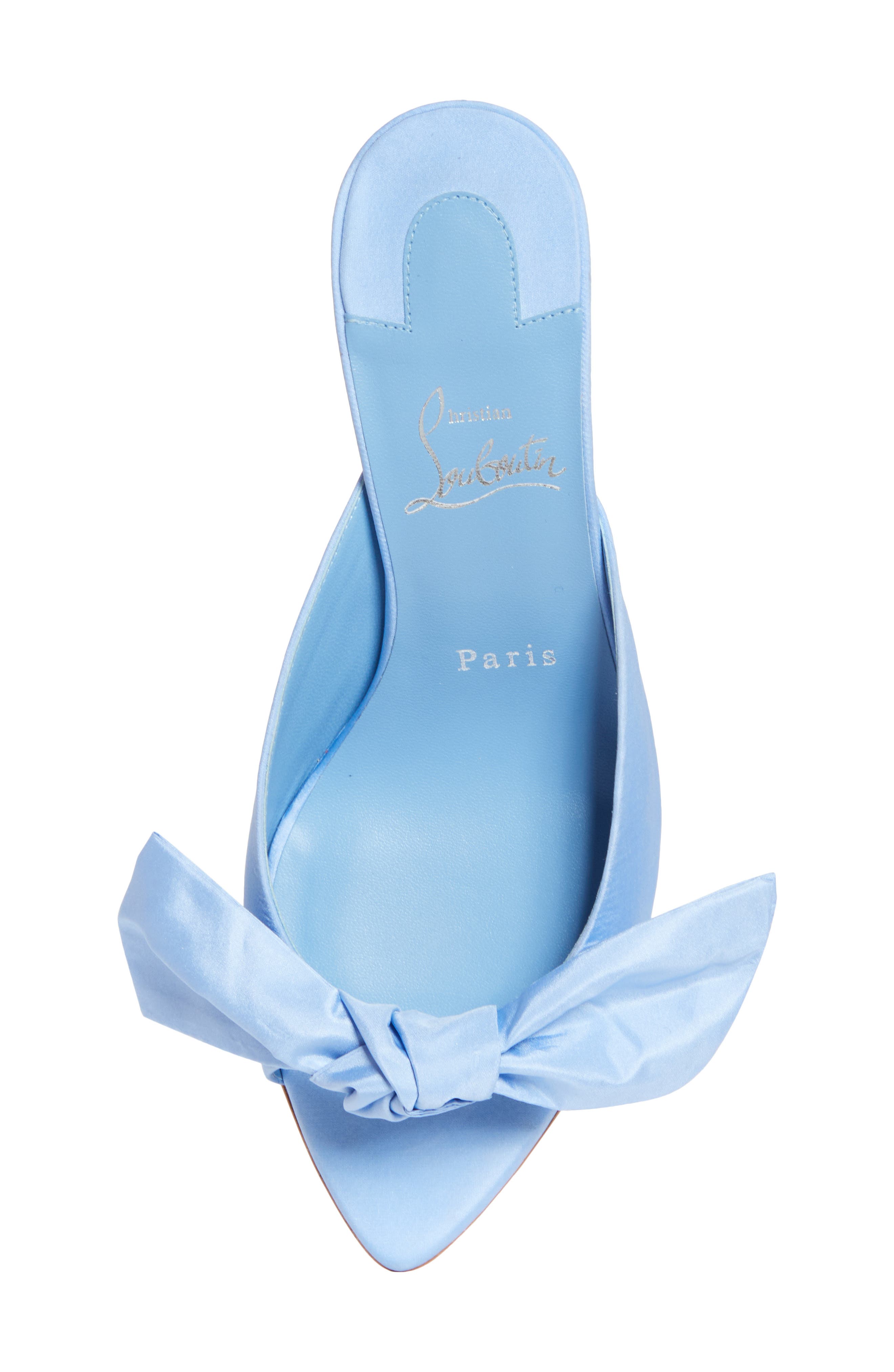 Christian Louboutin Mulazee Slide Sandal, Alternate, color, Ceruleo/ Lin Ceruleo