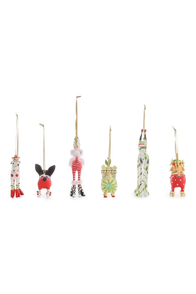 Patience Brewster Set of 6 Mini Dog Ornaments, Alternate, color, MULTI