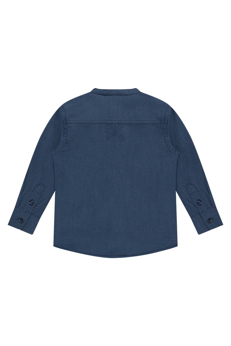 Textured Classic Mock Neck Button Up, Alternate, color, Water