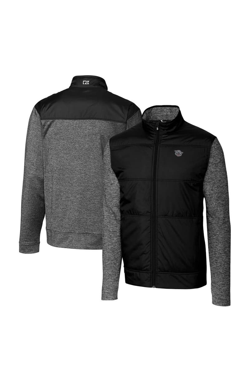 Cutter & Buck Men's Cutter & Buck Black Cincinnati Bearcats Vault Stealth Hybrid Quilted Full-Zip Windbreaker Jacket, Main, color, 