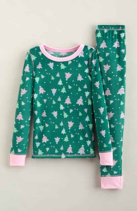 Kids' Print Fitted Fleece Two-Piece Pajama Set