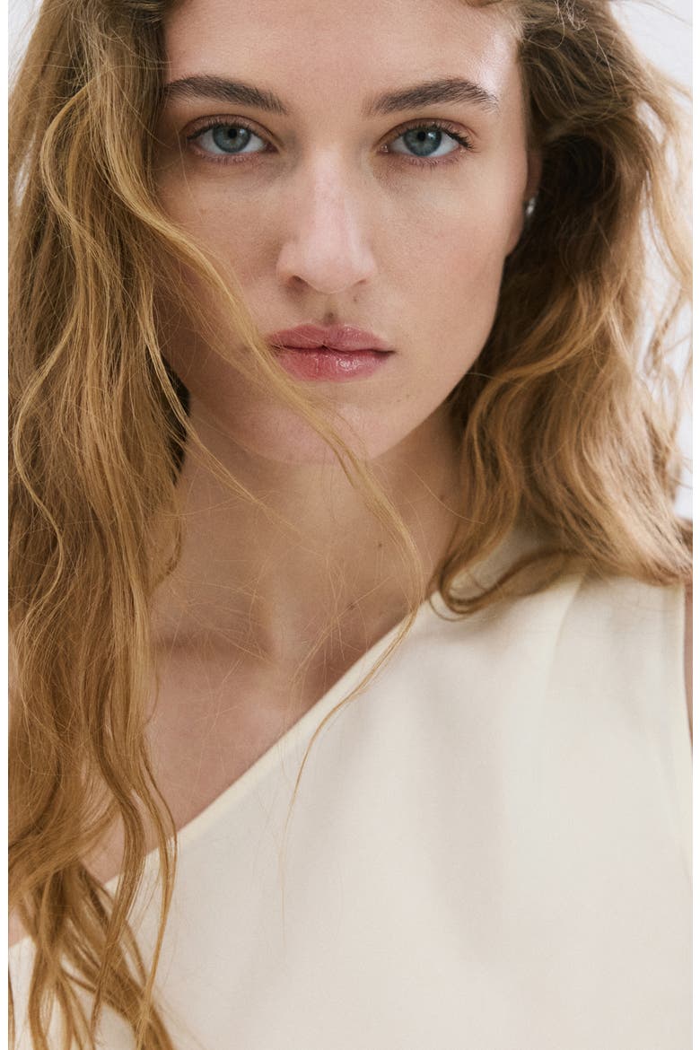 Asymmetric Lyocell Top, Alternate, color, OFF WHITE