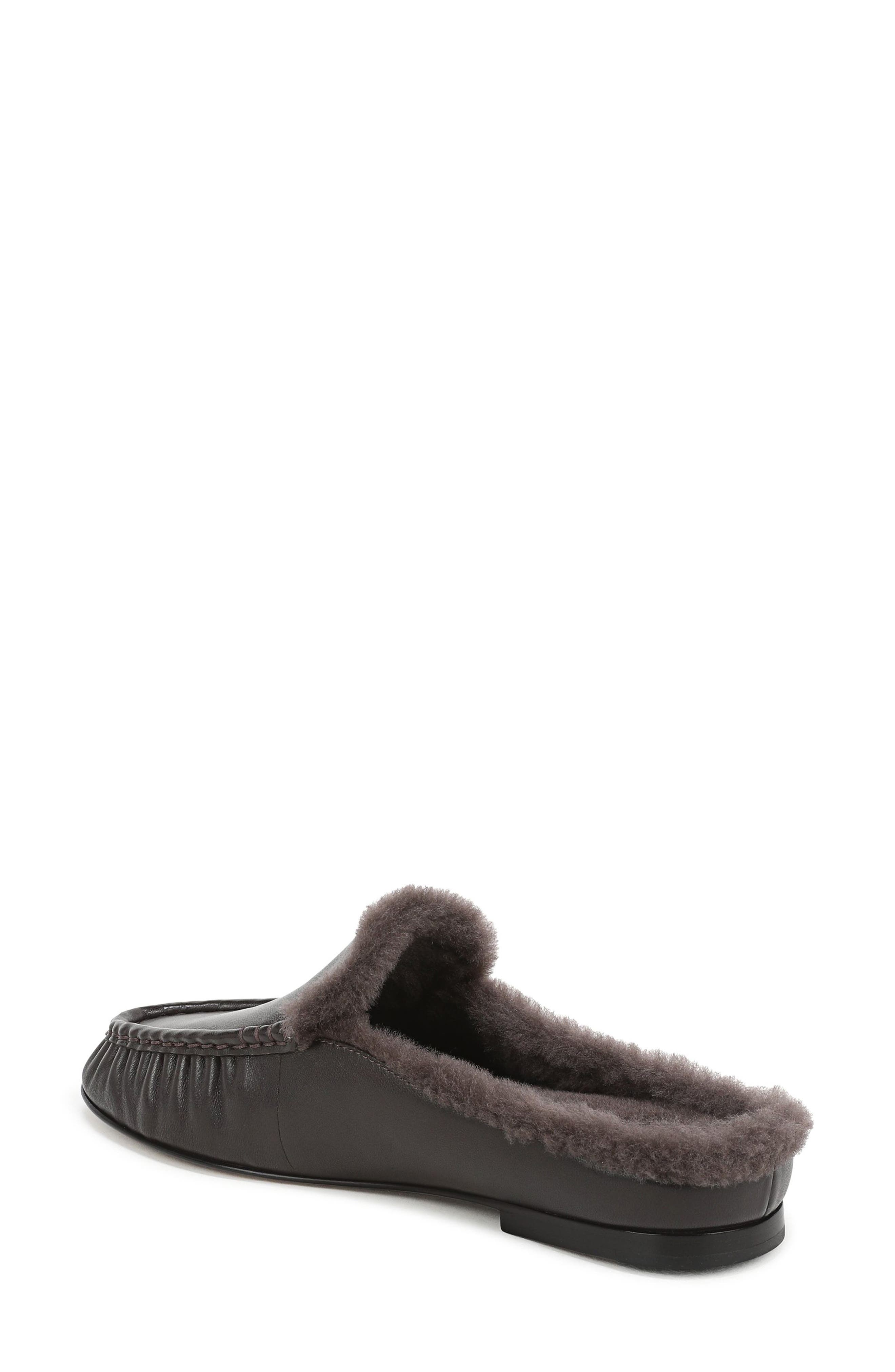 Tevshear Leather Flat Mule, Alternate, color, CINDERWOOD LEATHER