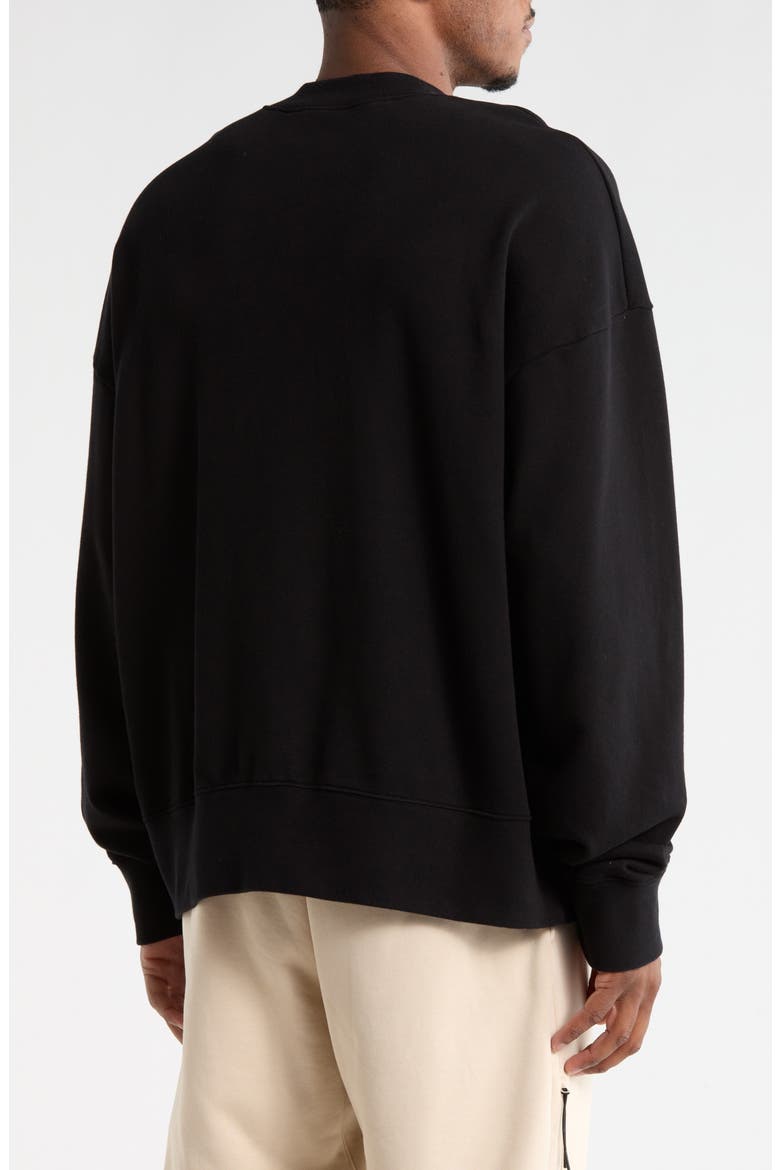 Logo Crewneck Sweater, Alternate, color, BLACK/WHITE