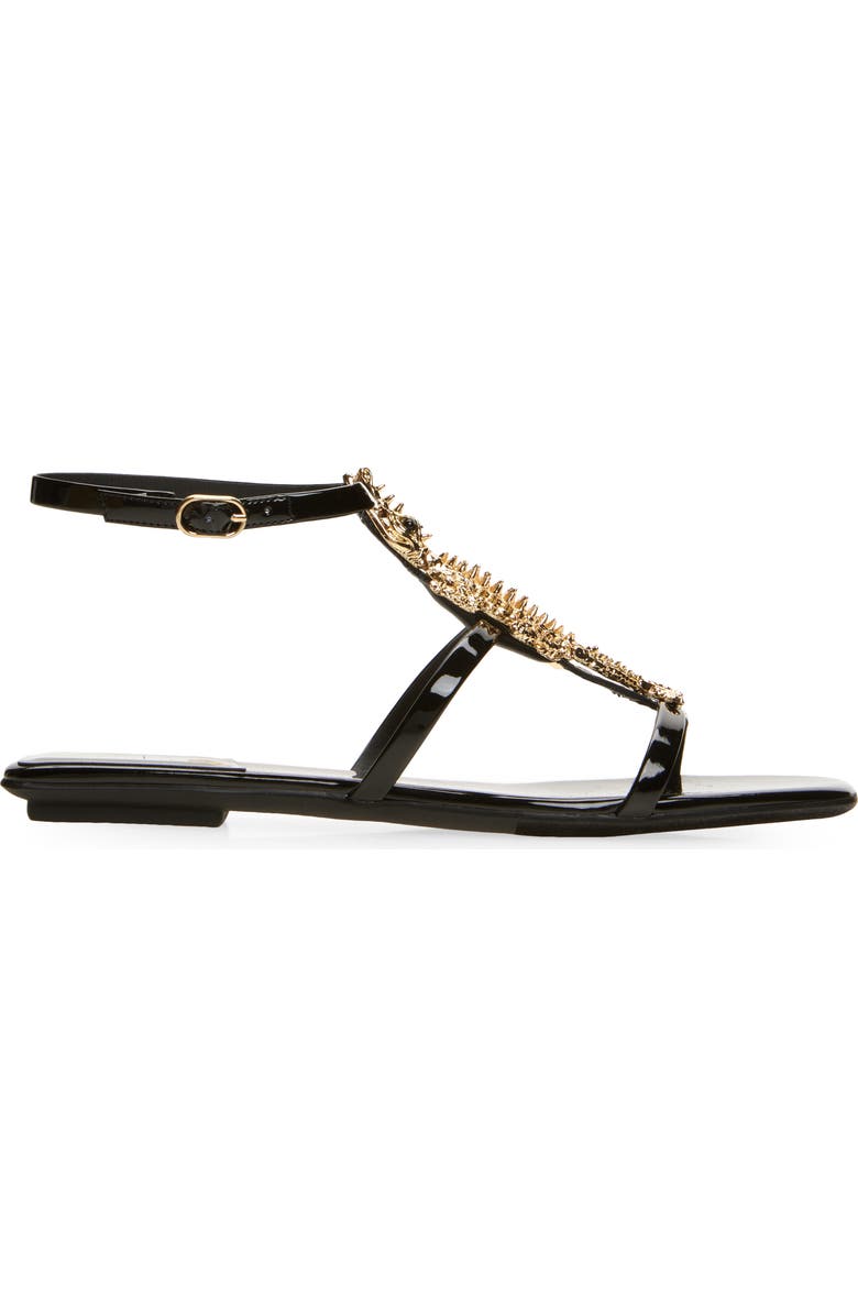 Jeffrey Campbell Reptilian Sandal, Alternate, color, Black Patent Gold