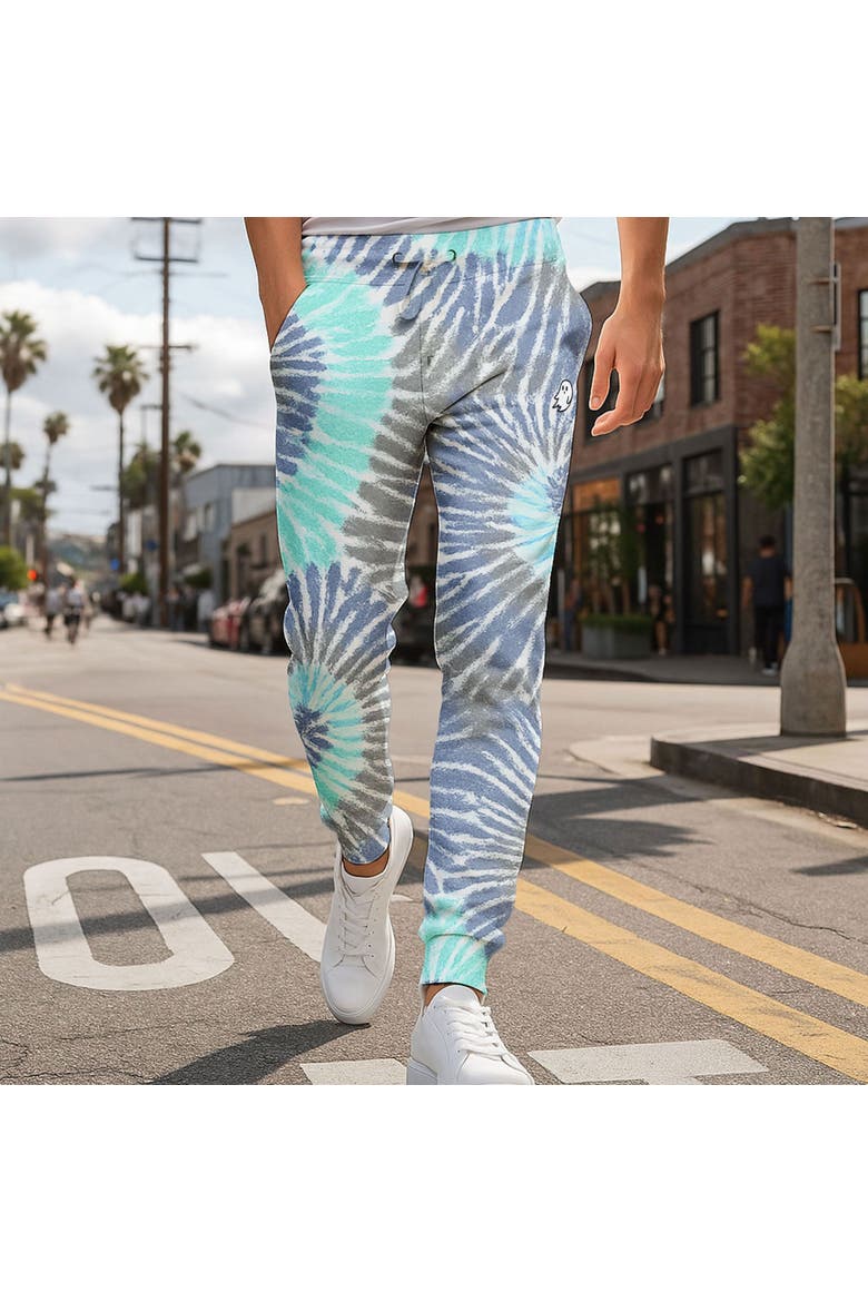 Mens Ghost Tie Dye Fleece Jogger Pant, Alternate, color, Glacier