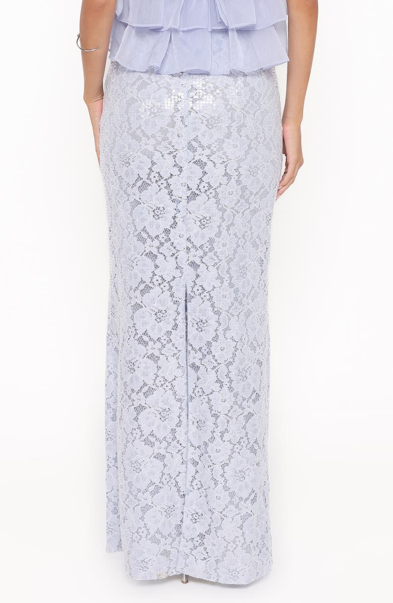 Petal & Pup Jennings Lace Maxi Skirt, Alternate, color, Blue Sequin