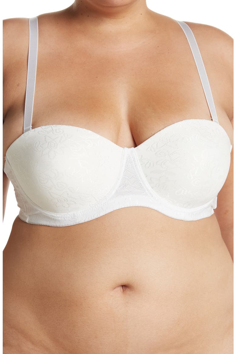Embroidered 5 Way Bra, Main, color, WHITE