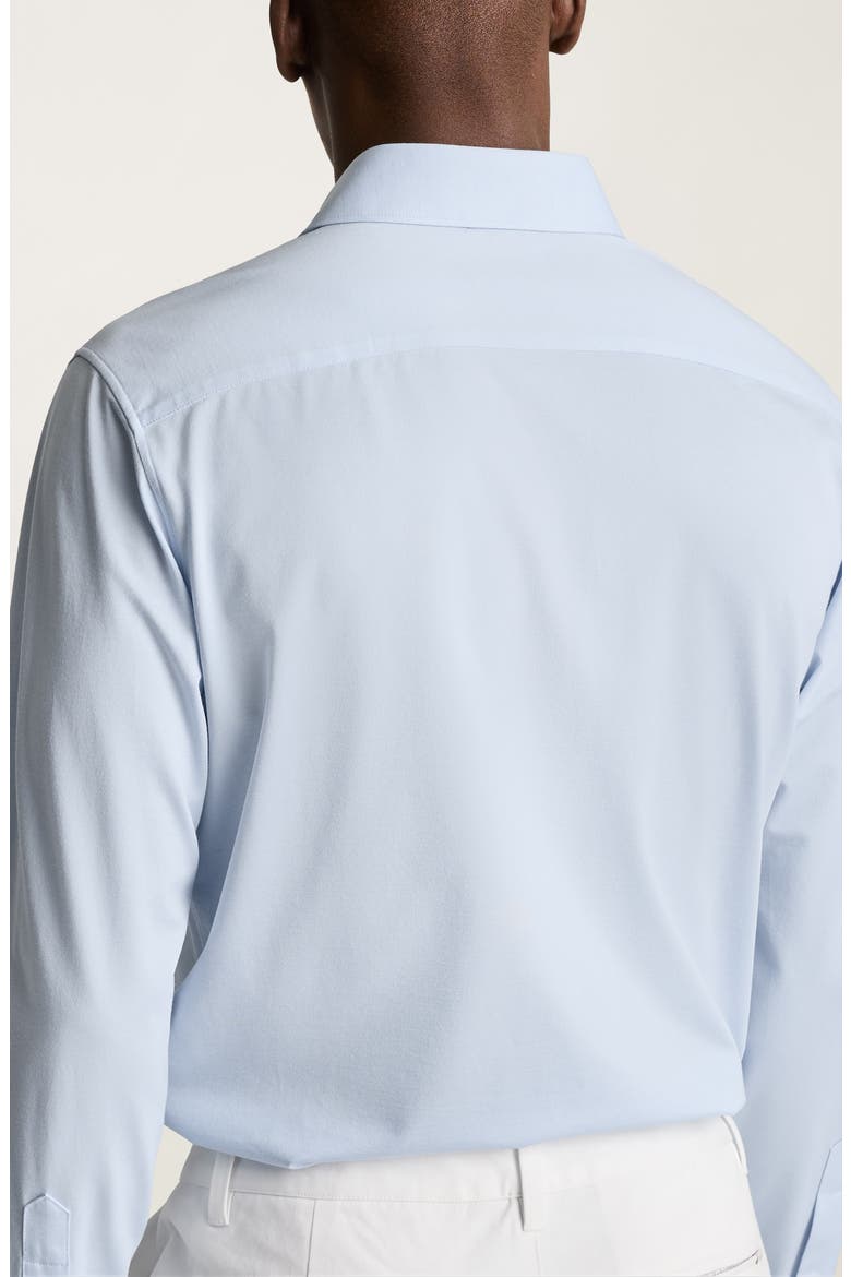Tech Navy Performance Cotton Blend Piqué Button-Up Shirt, Alternate, color, BIRDS EYE TEXTURE V2 C2