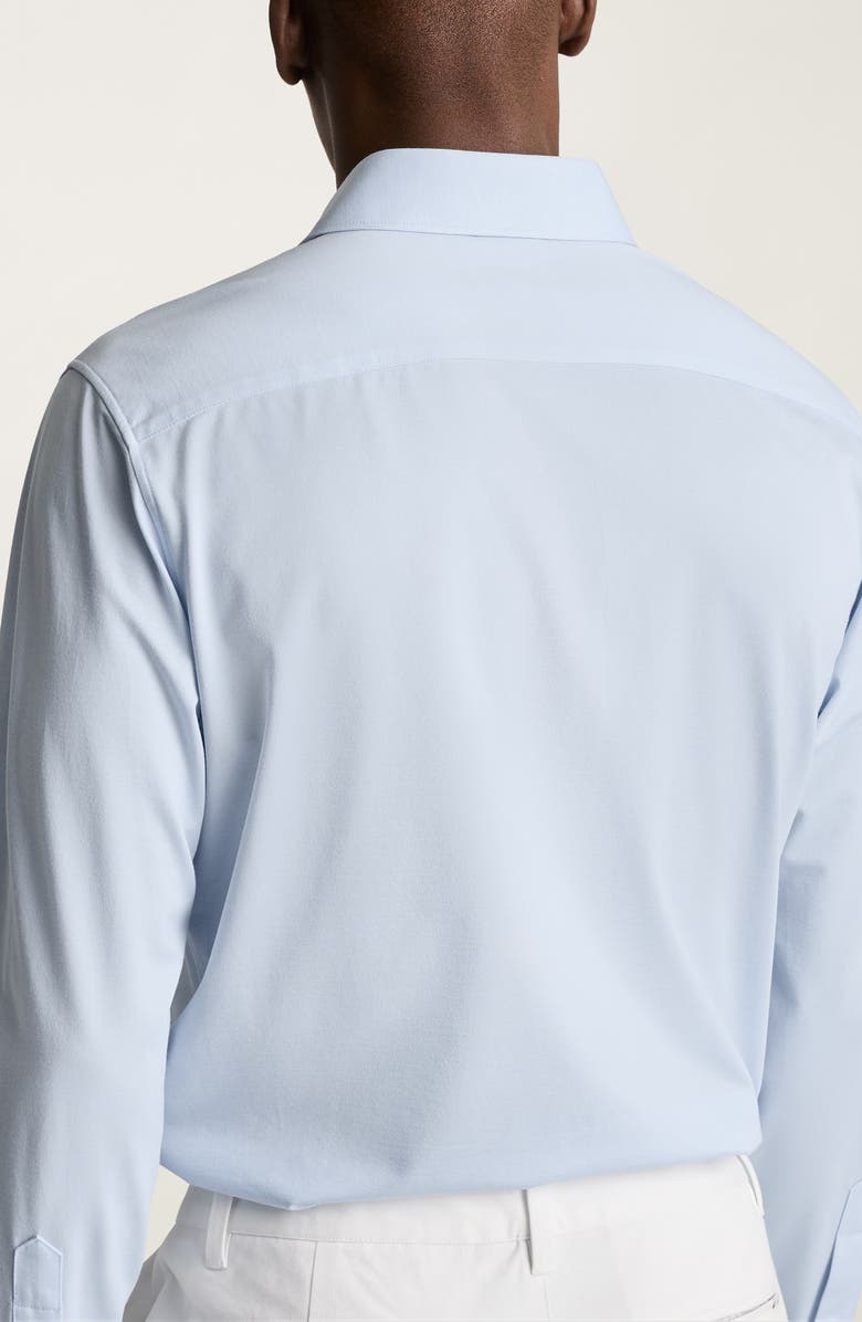 Bonobos Tech Navy Performance Cotton Blend Piqué Button-Up Shirt, Alternate, color, Birds Eye Texture V2 C2