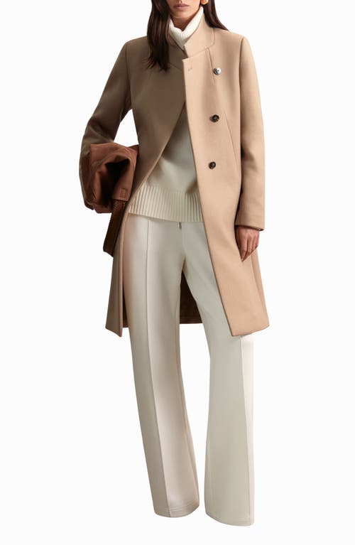 Reiss Max Wool Blend Coat In Brown