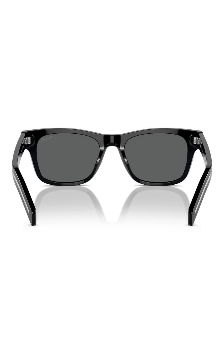 51mm Rectangular Sunglasses, Alternate, color, BLACK