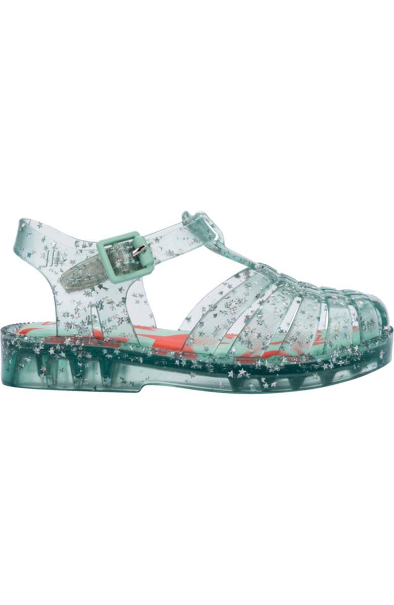 Mini Melissa Kids' Possession Metallic Jelly Sandal, Alternate, color, Glitter Green