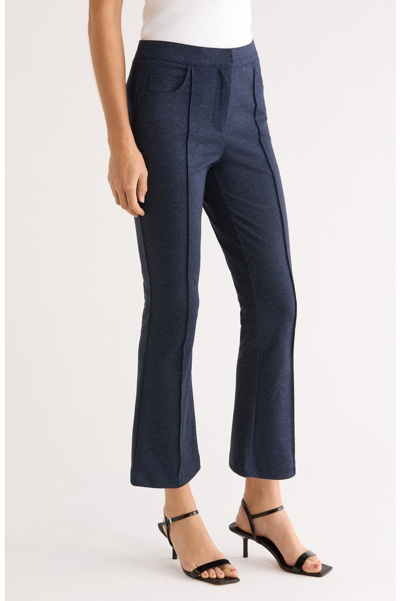 Seamed Crop Flare Pants, Alternate, color, INDIGO NAVY