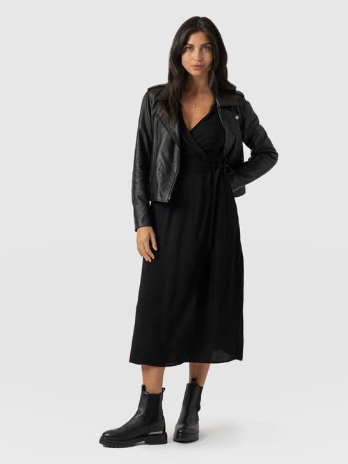 Saint And Sofia Saint + Sofia Bonham Studded Biker Jacket In Black