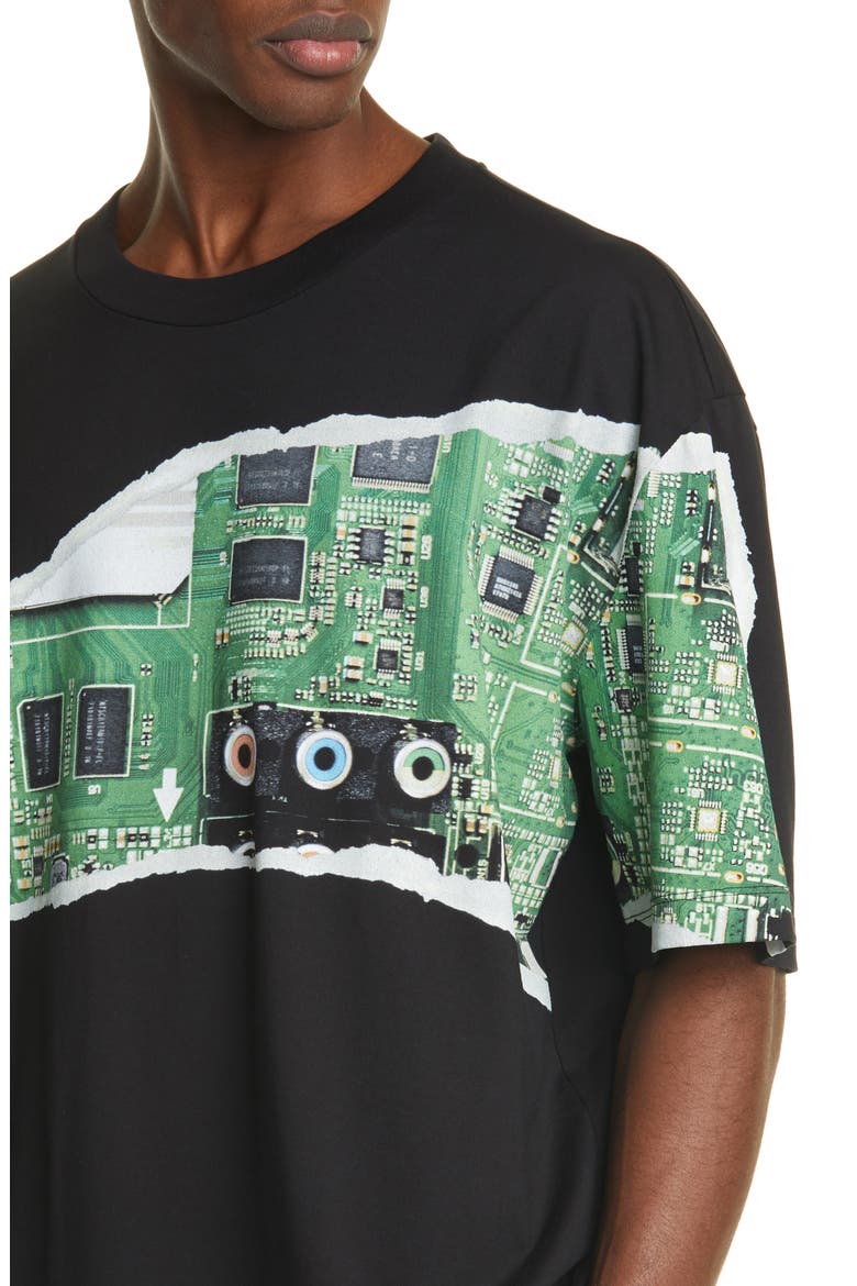 Circuit Oversize Graphic Tee, Alternate, color, BLACK