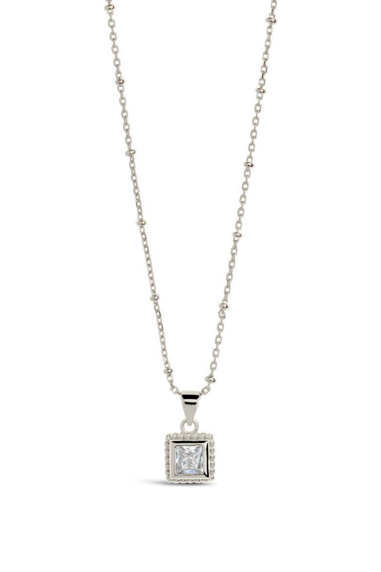Cassia Cubic Zirconia Pendant Necklace, Alternate, color, SILVER