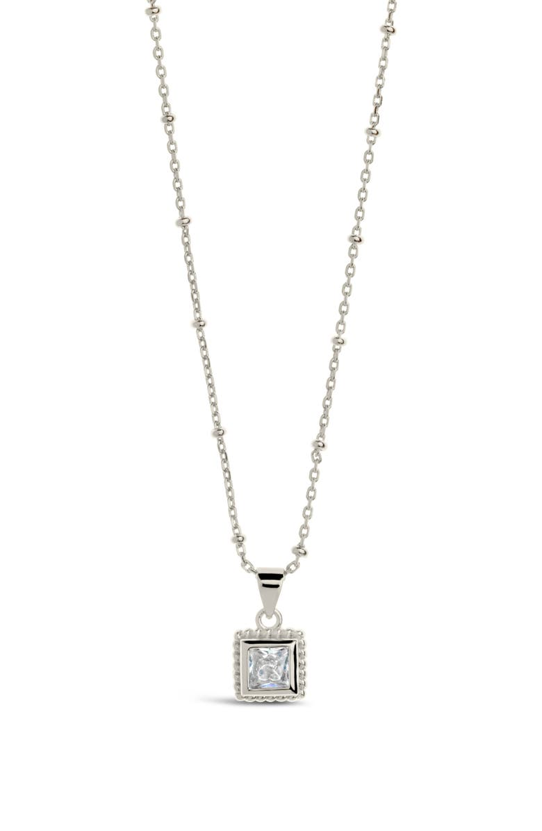 Sterling Forever Cassia Cubic Zirconia Pendant Necklace, Alternate, color, 