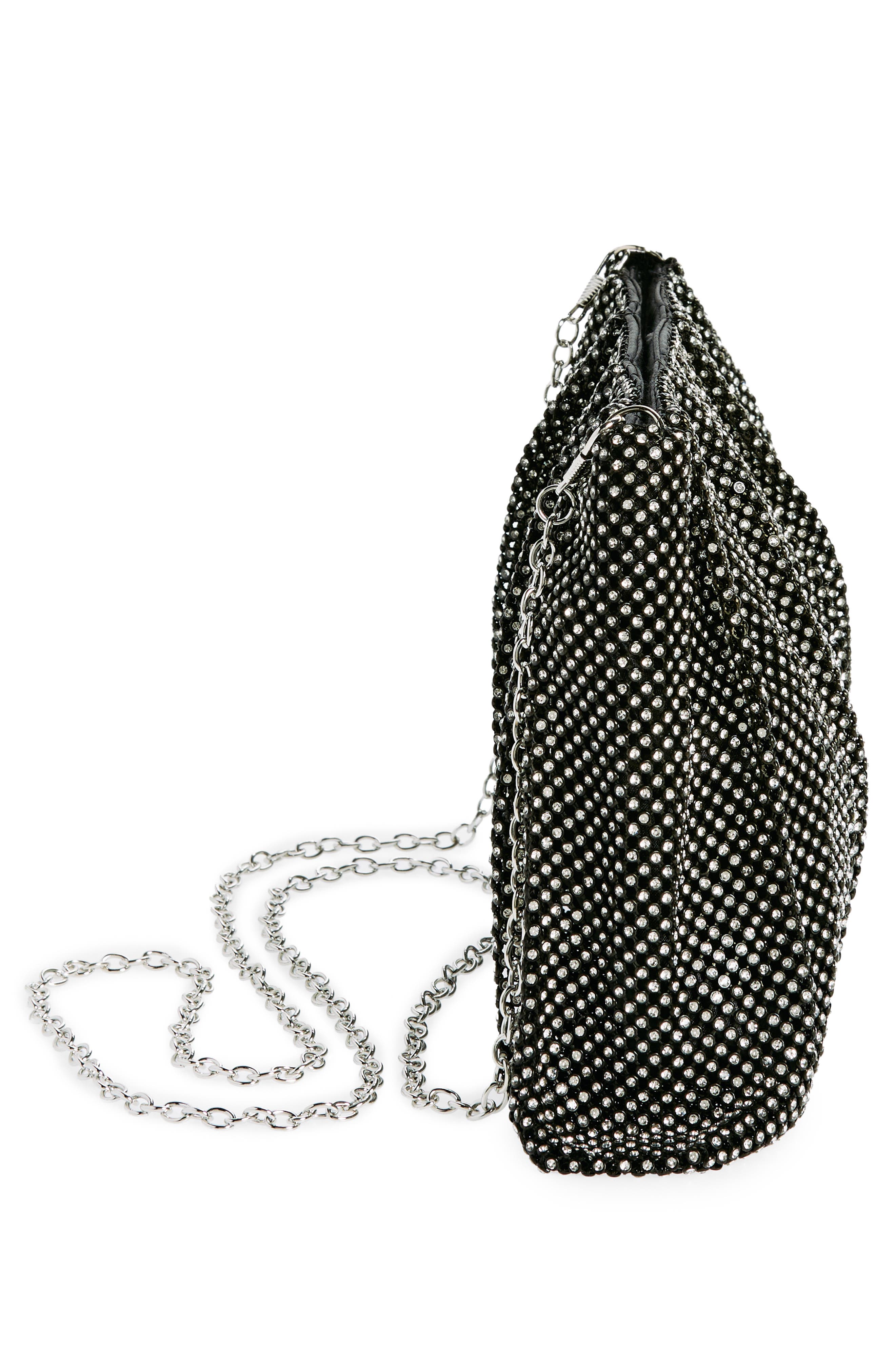 Jessica McClintock Francis Crystal Drape Clutch, Alternate, color, 