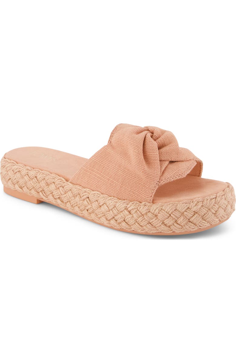 TOMS Abby Plaftorm Slide Sandal, Main, color, Medium Pink