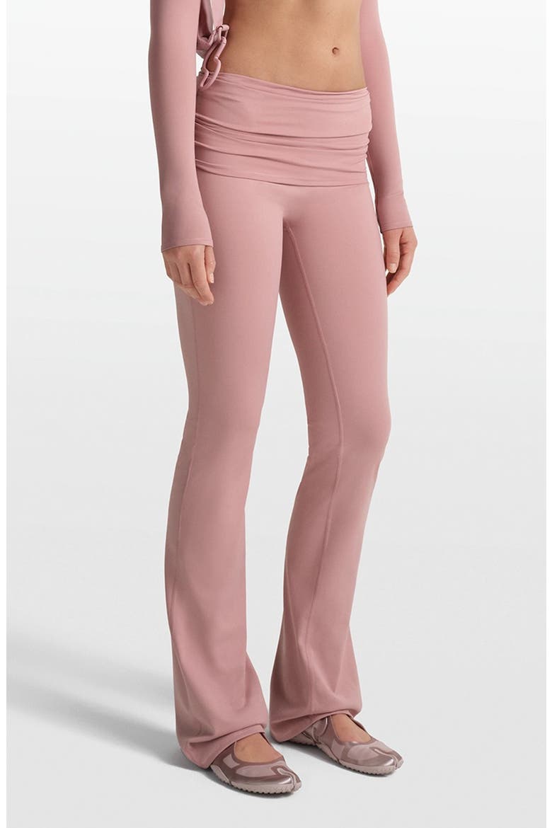 Matte Flared Foldover Waist Pants, Alternate, color, HIMALAYAN